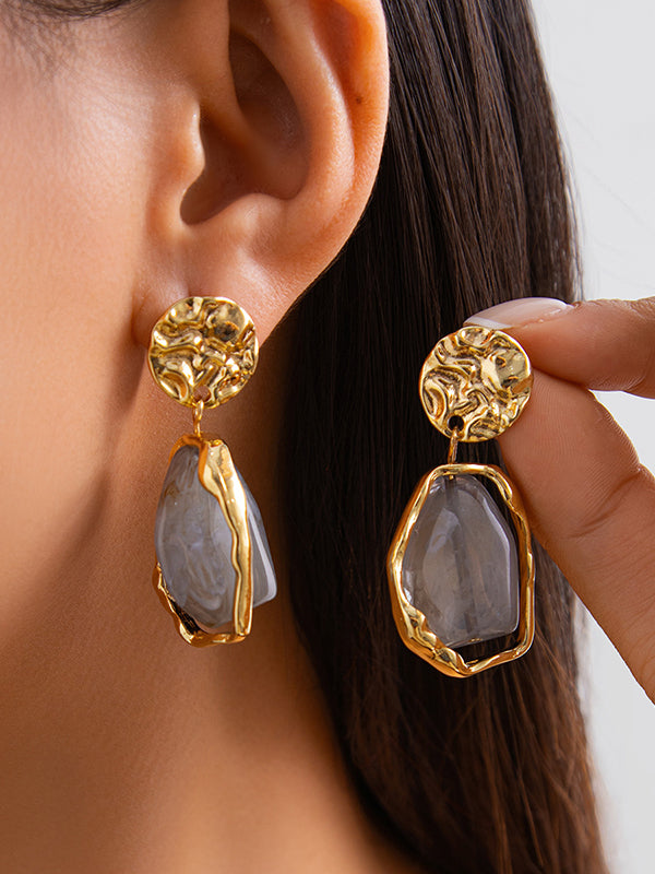 Geometric Shiny Irregularity Earrings Accessories