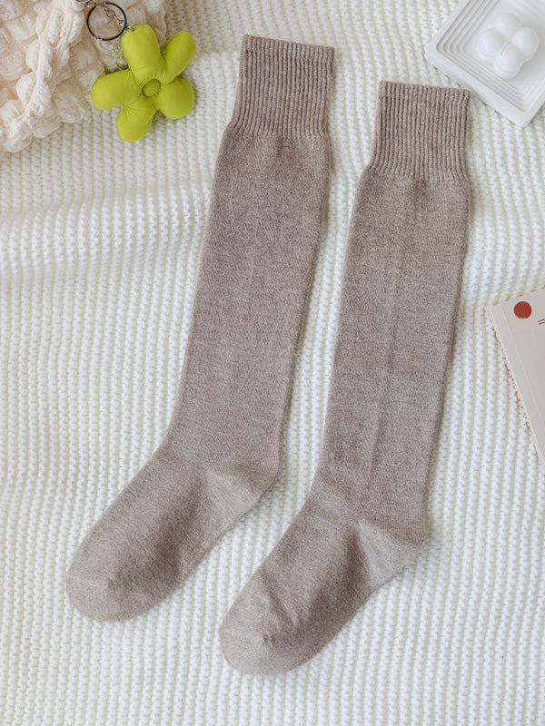 Casual Breathable Solid Color Socks Accessories