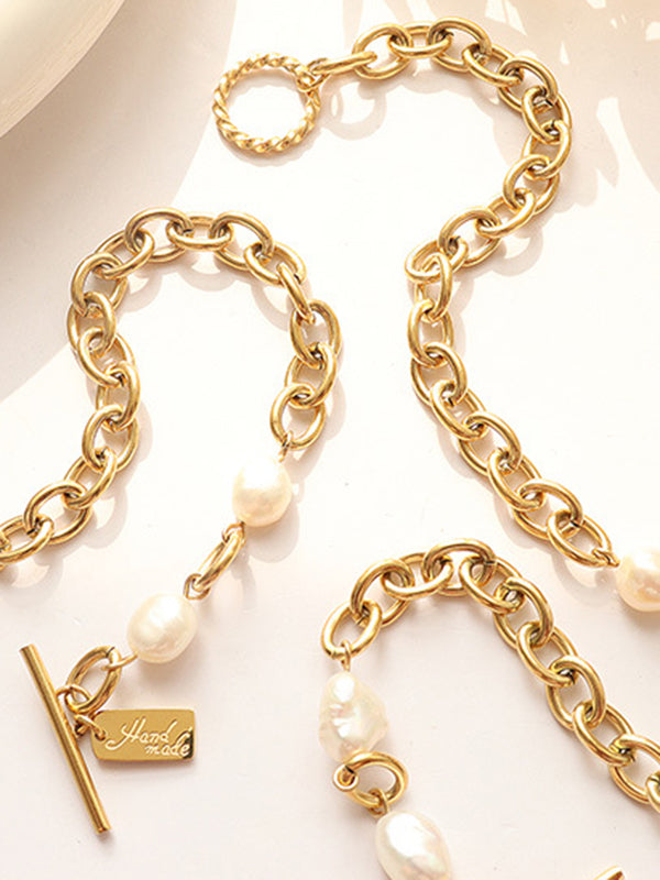 Leisure Simple Geometric Pearl Alloy Bracelet Accessories