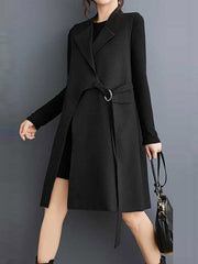 Asymmetric Solid Color Split-Joint Loose Sleeveless Notched Collar Vest Outerwear