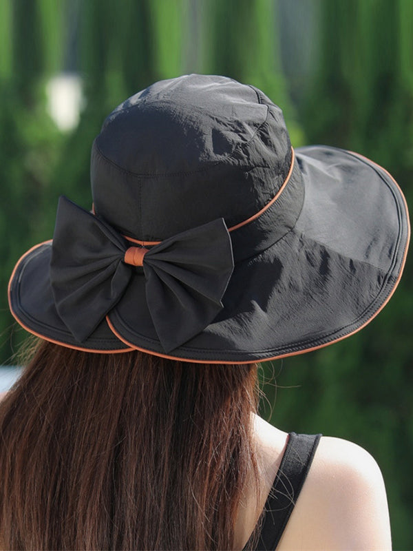 Bowknot Split-Joint Sun Hat Fisherman Hat