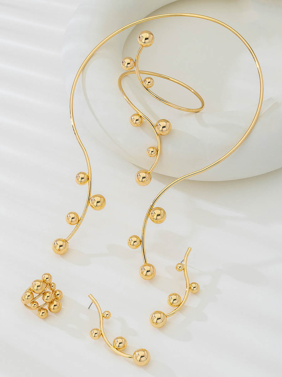 Line Rhine Stones Irregularity Rings Accessories Necklaces Accessories Earrings Accessories Bracelet Accessories