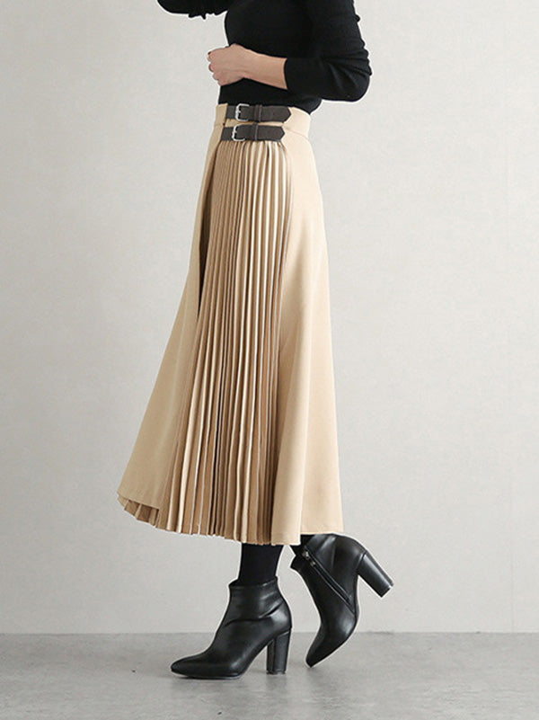 Graceful A-Line Pleated Skirt
