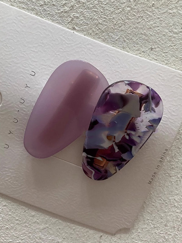 Asymmetric Contrast Color Hair Clips