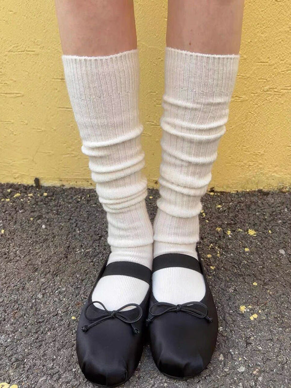 Casual Solid Color Stockings Accessories