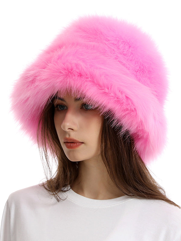Keep Warm Solid Color Bucket Hat