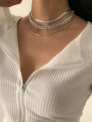 Chains Hollow Solid Color Necklaces Accessories Dainty Necklace