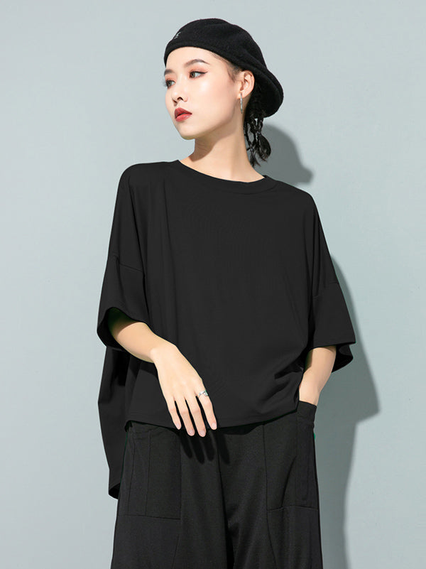 Solid Round-Neck T-Shirts