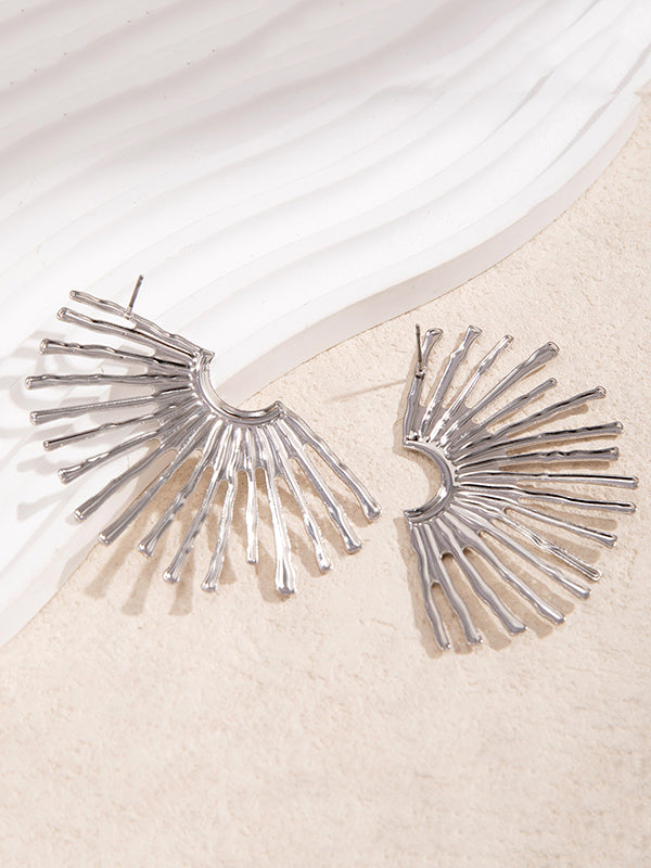 Geometric Solid Color Earrings Accessories