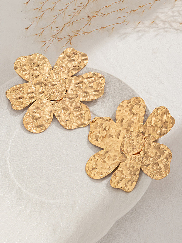 Flower Shape Irregularity Earrings Accessories