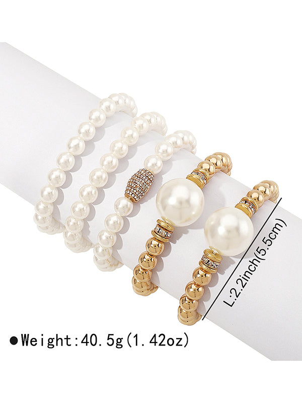 Geometric 5 Pcs Layered Normcore Bracelet Accessories