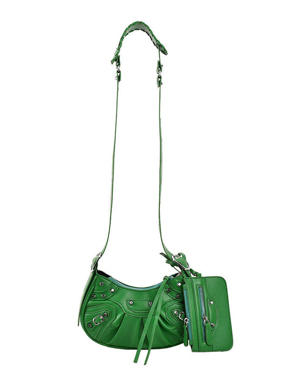 Rivet Zipper Crossbody Bags