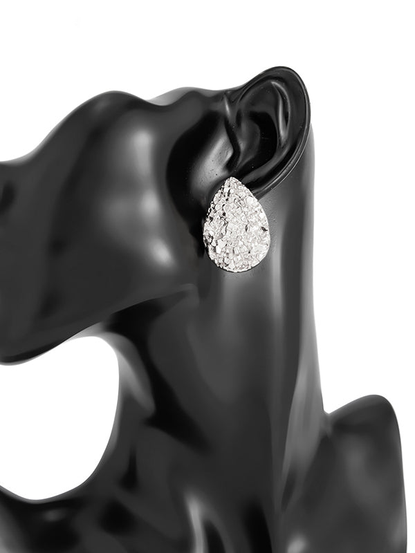 Geometric Shiny Water Drop Earrings Accessories