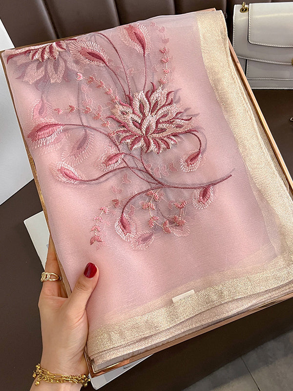 Embroidered Leisure Shawl&Scarf