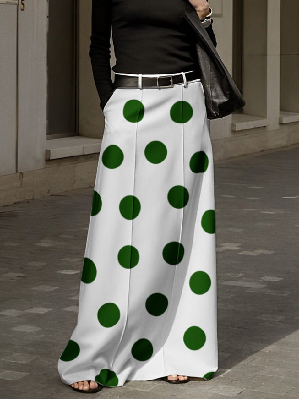 High Waisted Polka Dot Skirts Bottoms