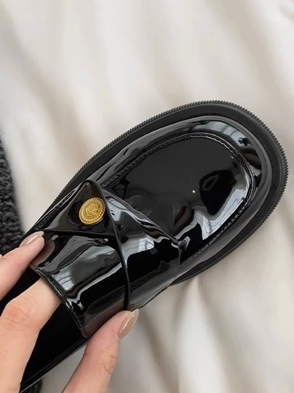 Round-Toe Shallow Cut Split-Joint Mary Janes