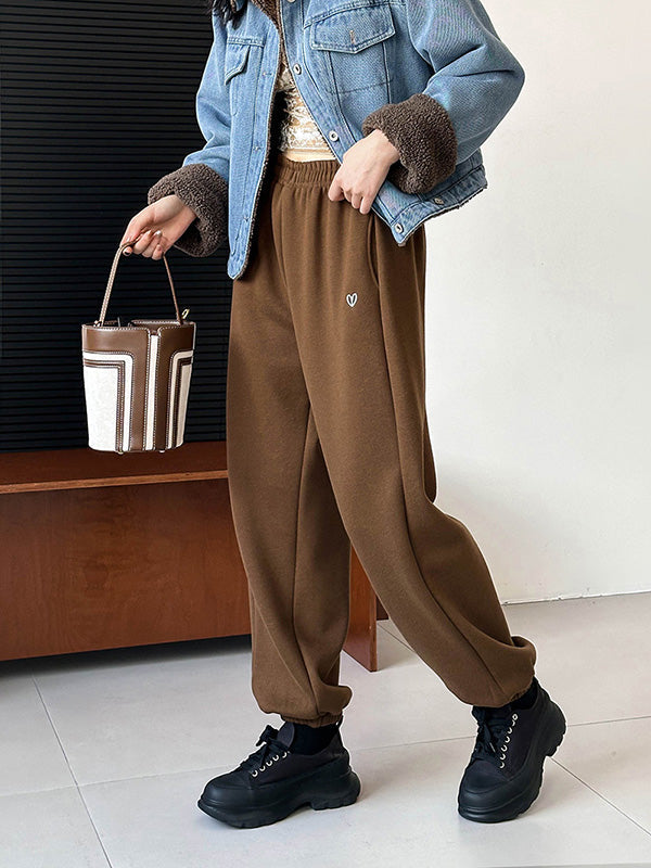 Elasticity Split-Joint High Waisted Loose Trousers Pants