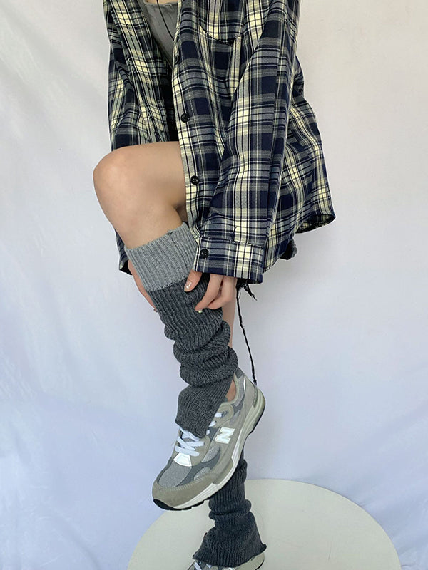Leisure Flared Contrast Color Leg Warmers Accessories