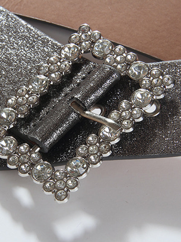 Belted Pleated Solid Color A-Line Flared Sleeves Round-Neck Mini Dresses