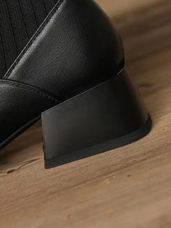 Solid Color Split-Joint Chelsea Boots Boots