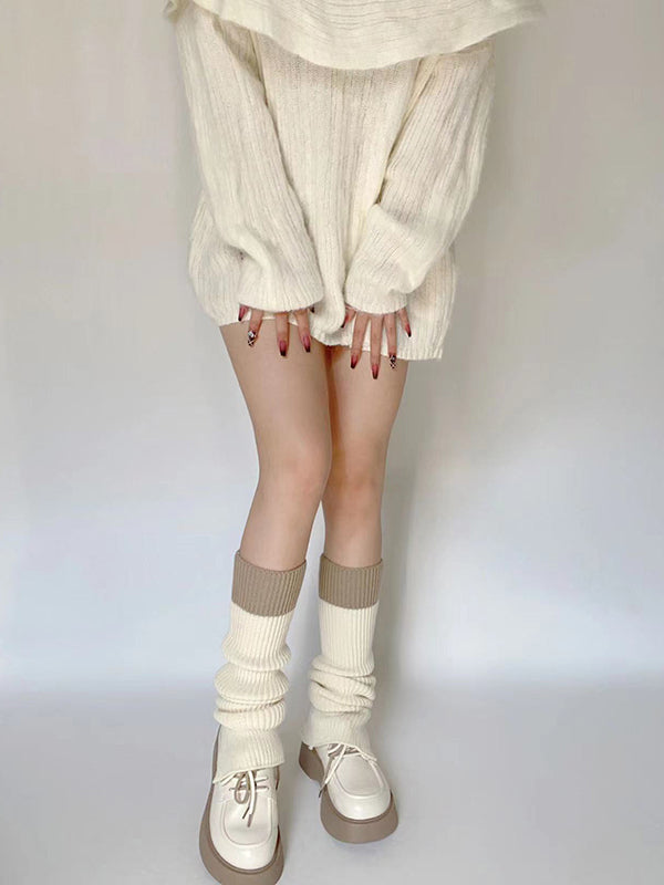 Leisure Flared Contrast Color Leg Warmers Accessories