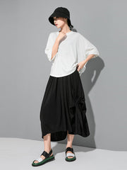 Original Solid Batwing Sleeve T-Shirts Tops