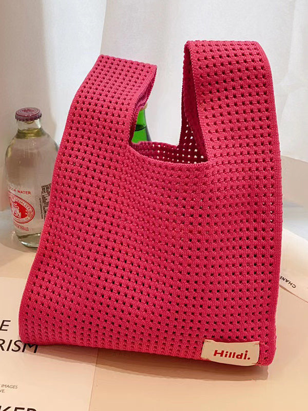 Hollow Korean-Style Woven Handbag Bags
