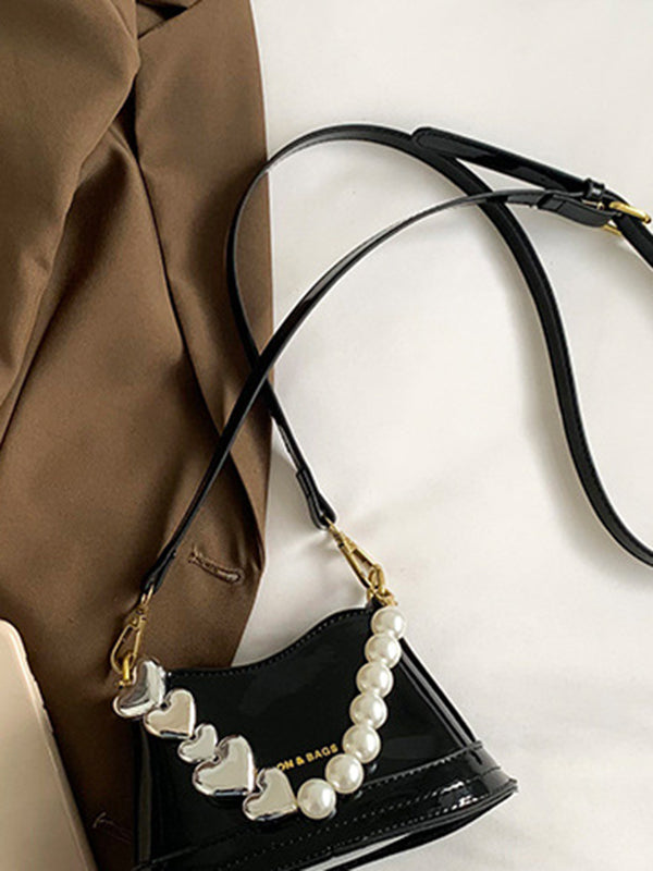 Chains Contrast Color Shiny Bag