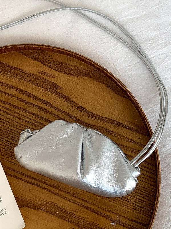 Geometric Pleated Solid Color Bags