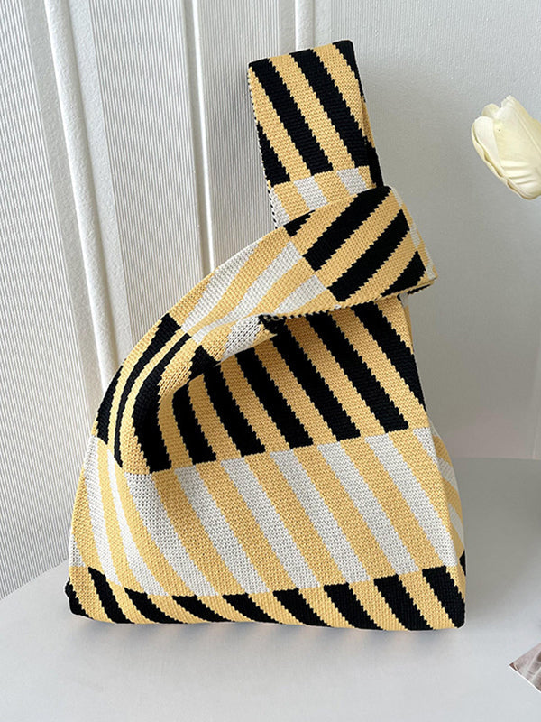 Striped Woven Handbag Bags Accessories