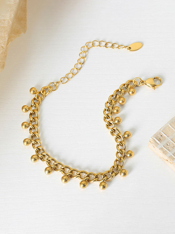 Chains Solid Color Tasseled Bracelet Accessories