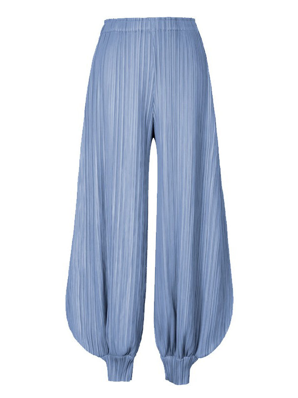 Simple Loose Solid Color Casual Harem Pants Bottoms