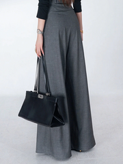 Loose Wide Leg Solid Color Casual Pants Bottoms Trousers
