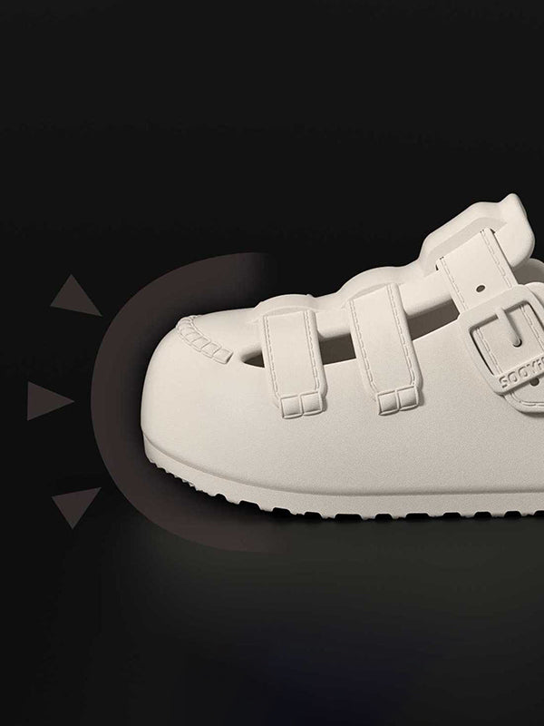 Hollow Round-Toe Split-Joint Sandals Platform Shoes