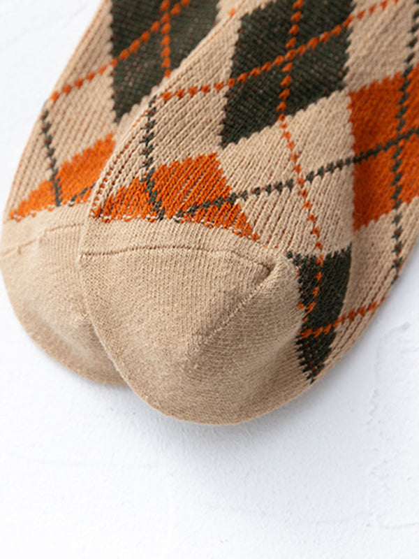 Leisure Skinny Checkered Socks Accessories