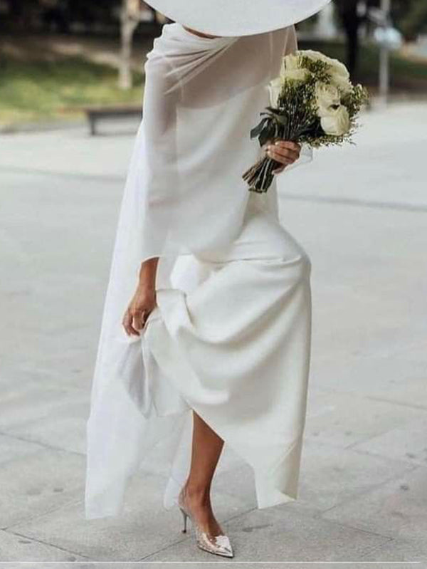 Solid Color Loose Spaghetti-Neck Two Pieces Set Maxi Dresses