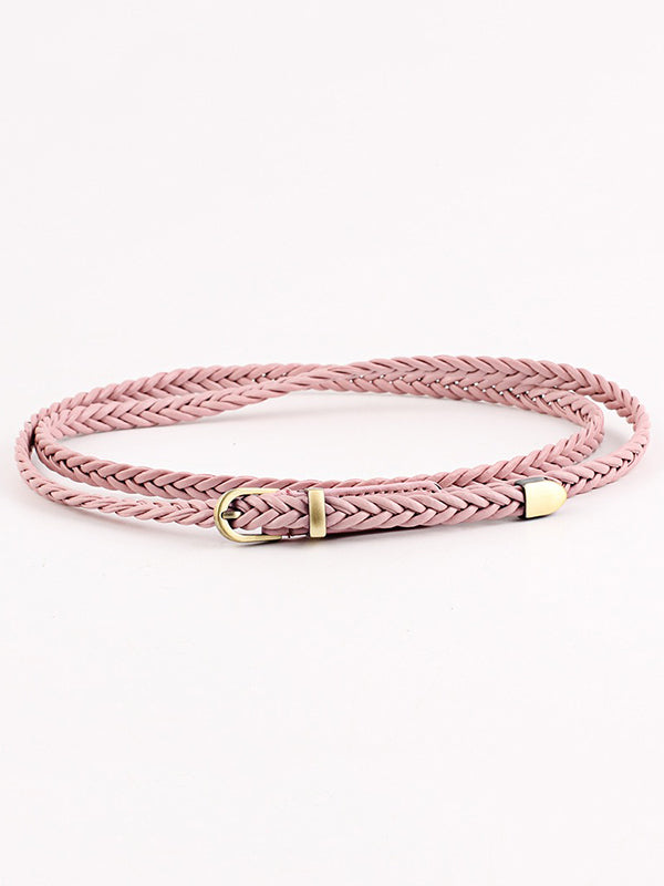 Urban Simple 13 Colors PU Weave Belt