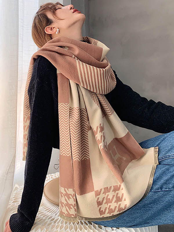 Imitation Cashmere Printed Double-Side Shawl Scarf