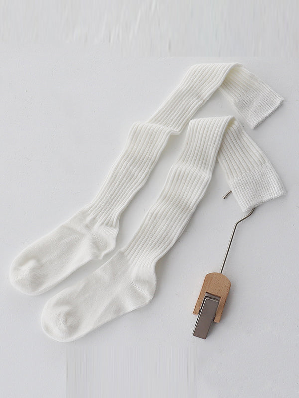 Casual Solid Color Stockings Accessories