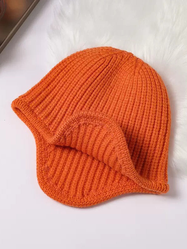 Casual Keep Warm Solid Color Hats&Caps