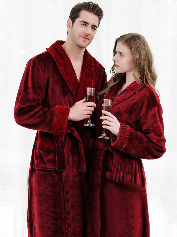 Comfortable Solid Warm Pajama Robe
