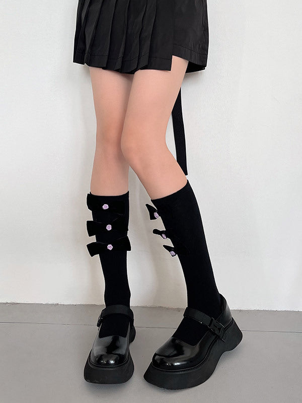 Bowknot Contrast Color Socks Accessories