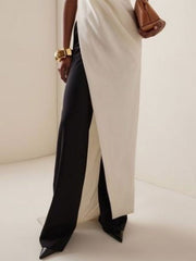 Pleated Solid Color Sleeveless Boat Neck Vest Top