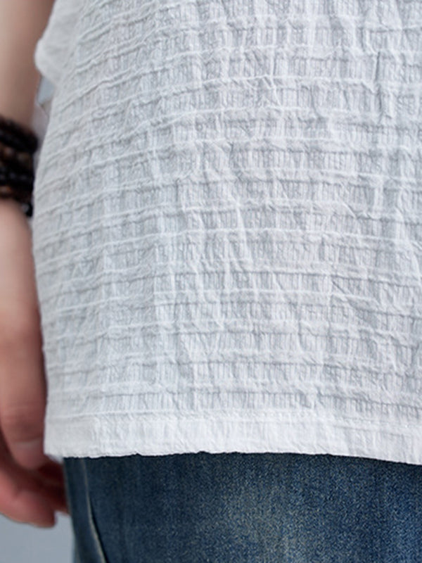 Solid Color Split-Joint Batwing Sleeves Loose Round-neck T-Shirts Tops