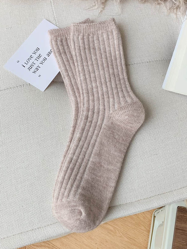 Elasticity Solid Color Socks