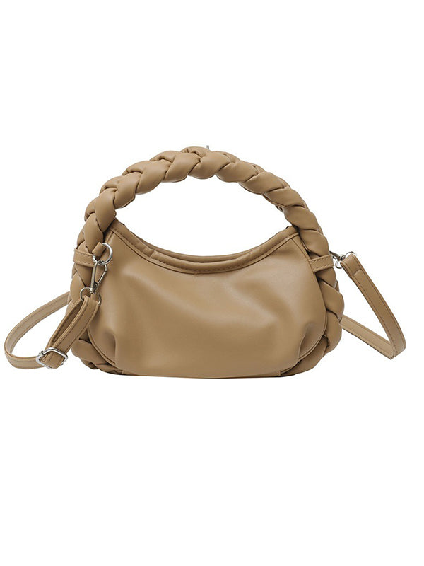 Pleated Split-Joint Woven Handbags Crossbody Bags Bags