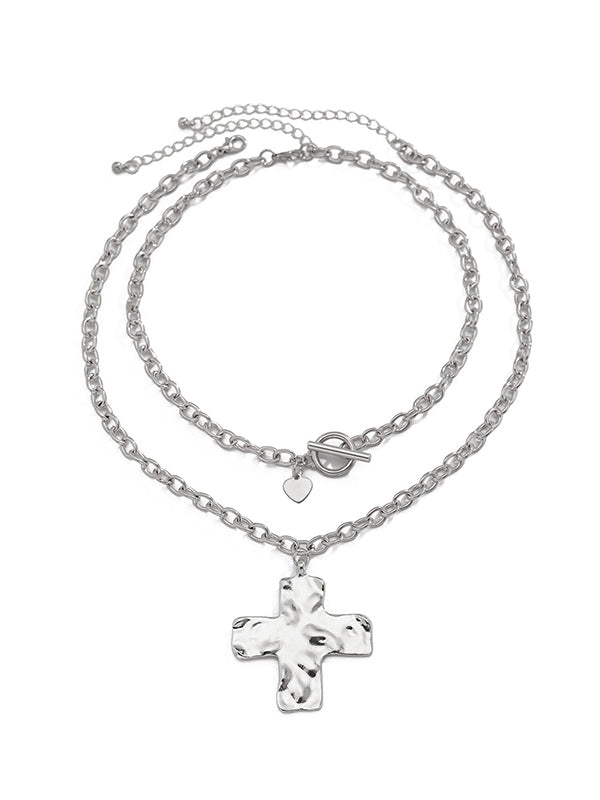 Chains Double Layered Geometric Normcore Necklaces Accessories