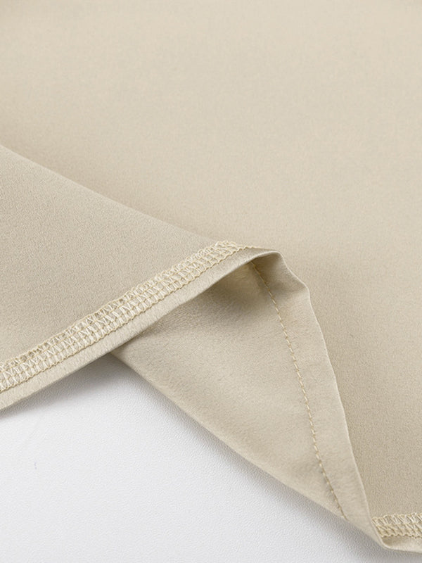 Solid Color Split-Joint Loose Sleeveless Lapel Vest Top
