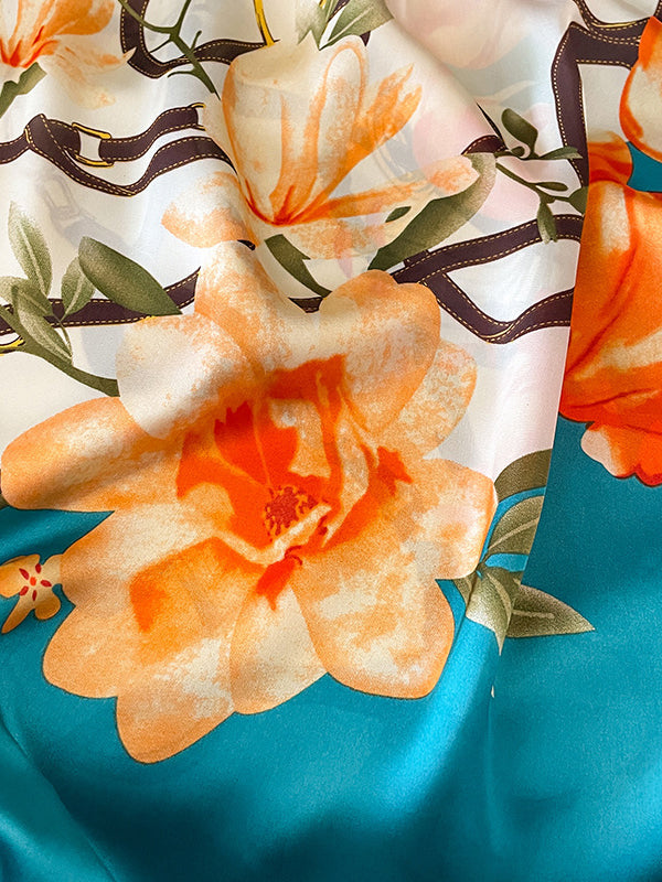 Contrast Color Printed Sun-Protection Shawl&Scarf