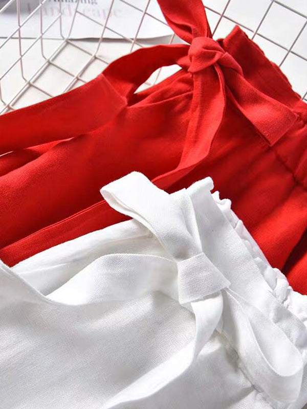 Loose Wide Leg Solid Color Pants